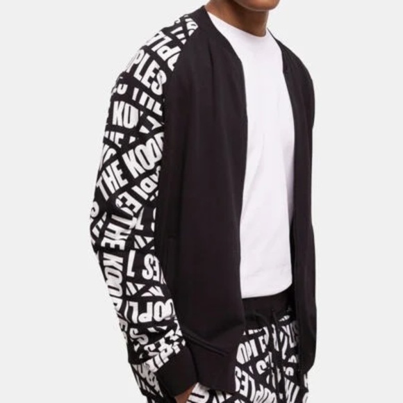 The Kooples Other - NWT | The Kooples | Long Sleeve Zip Front Bomber Jacket | Logo Tape Print